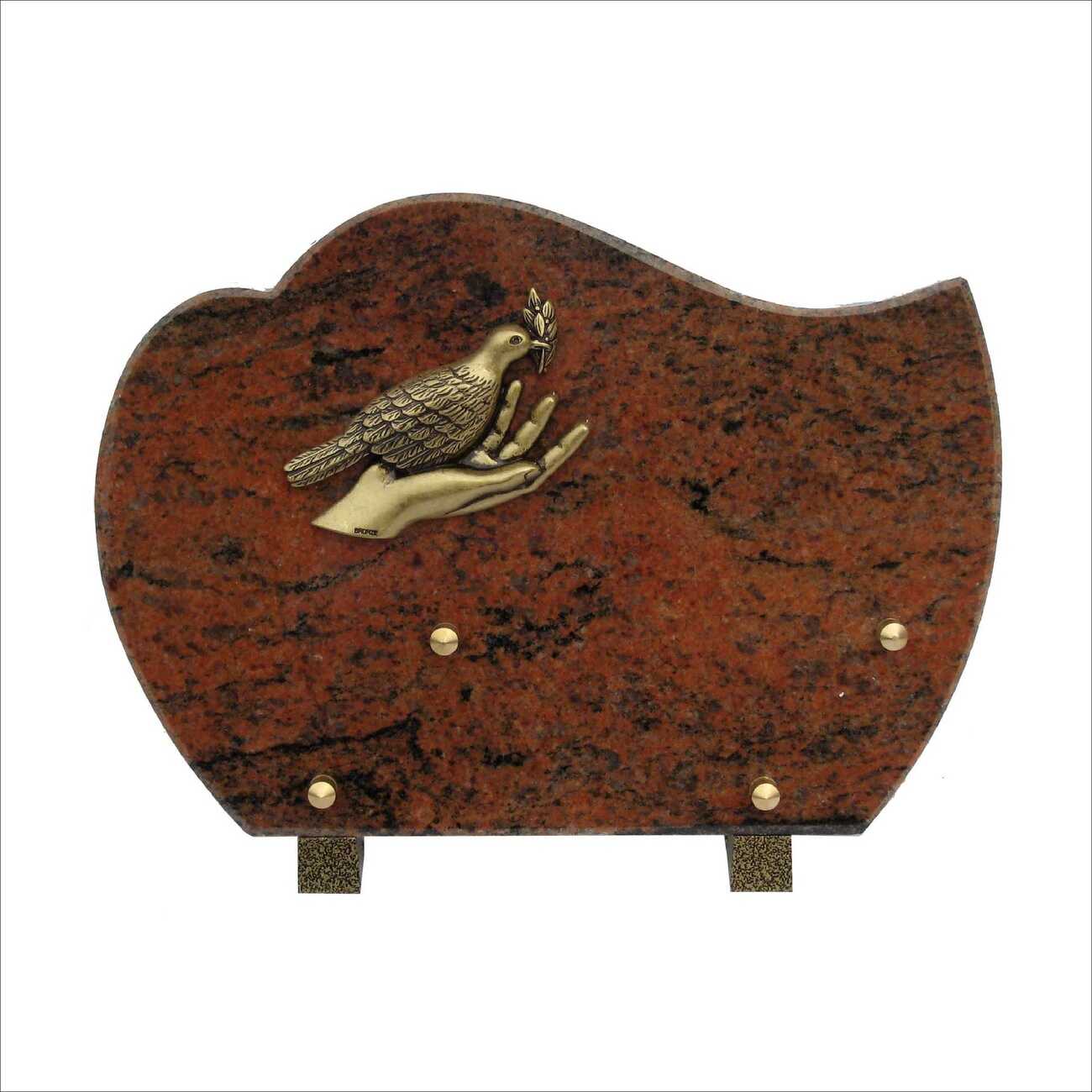 plaque pour caveau, plaque funeraire avec oiseau, plaque nom funeraire