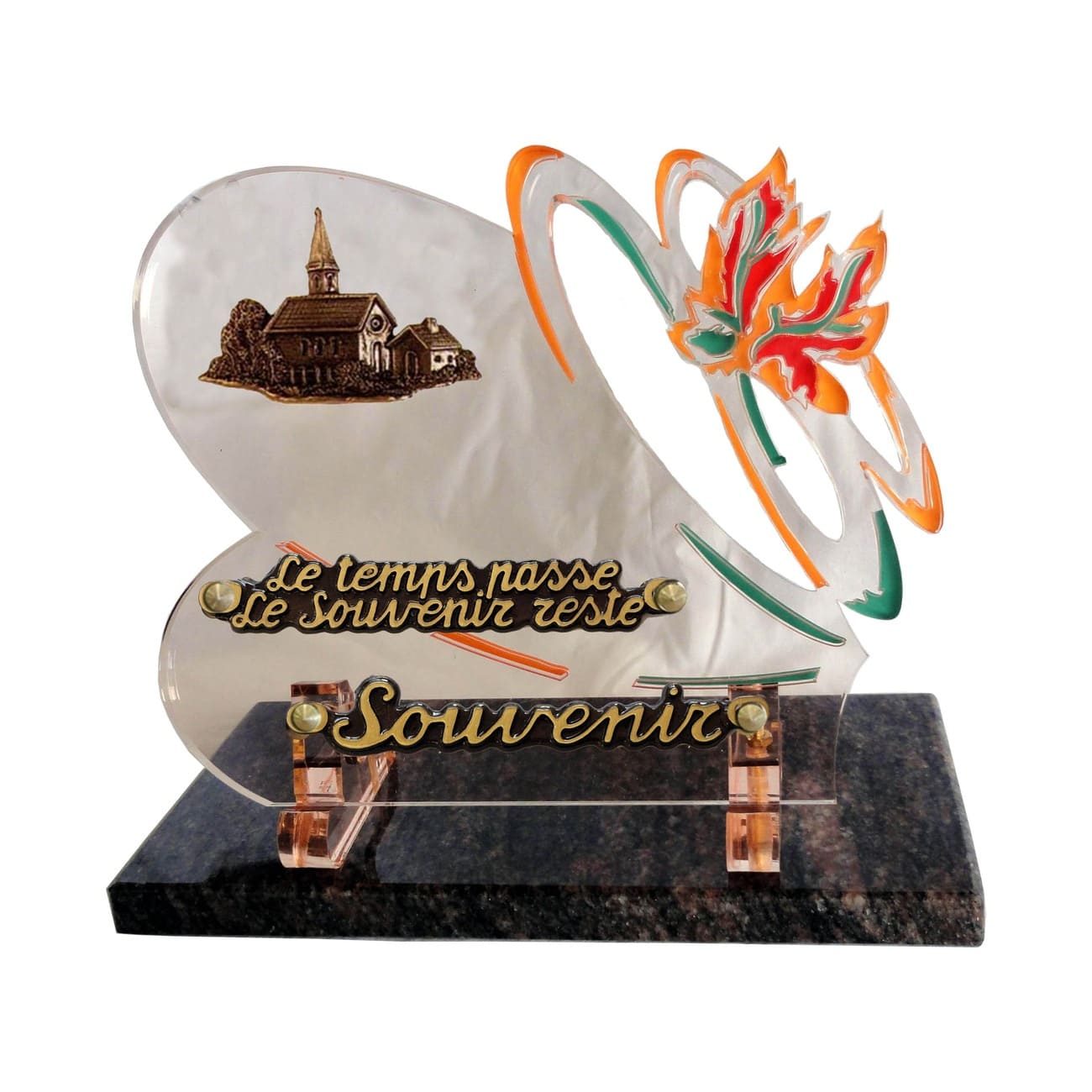 plaque funéraire en verre, plaque funéraire originale pas cher, plaque funeraire grand mere