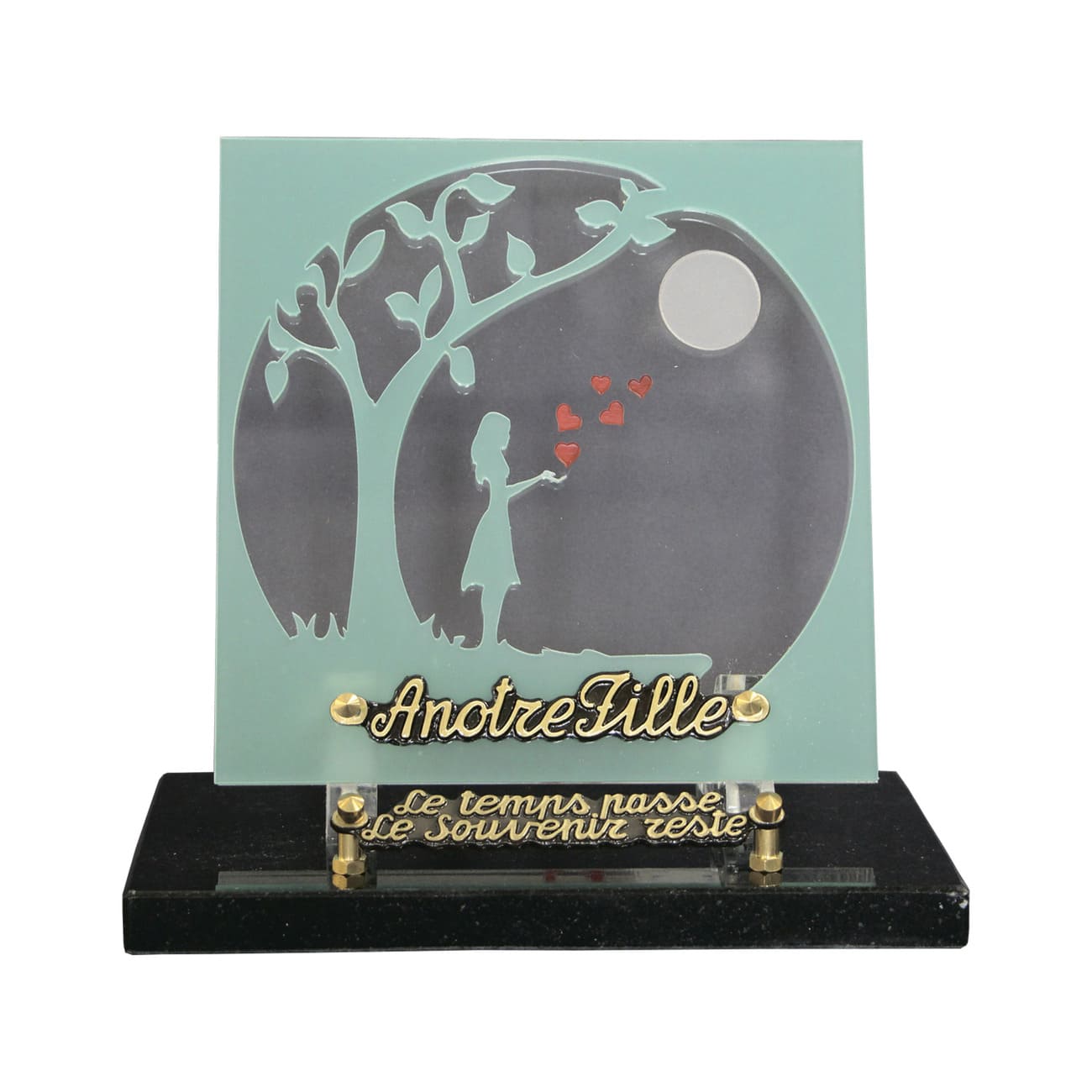 plaque mortuaire plexiglas, magasin de plaque funeraire, objet funeraire personnalisée