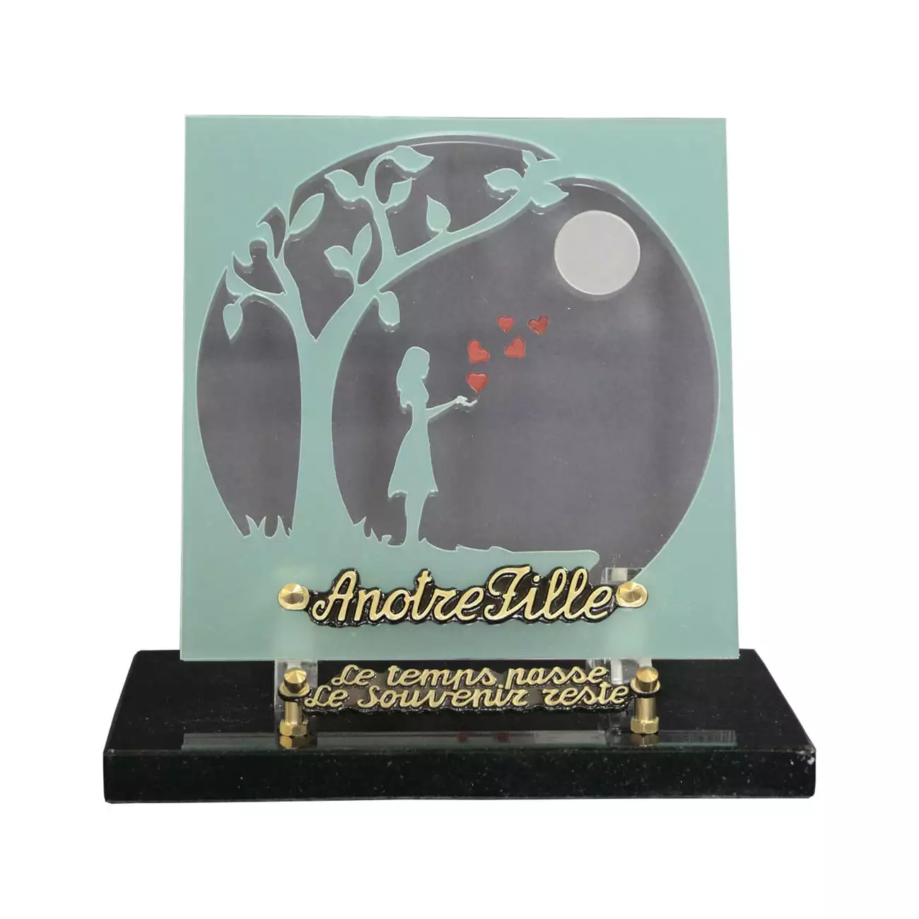 plaque mortuaire plexiglas, magasin de plaque funeraire, objet funeraire personnalisée