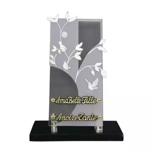 plaque gravée pour tombe, photo porcelaine funéraire, plaque de pierre tombale