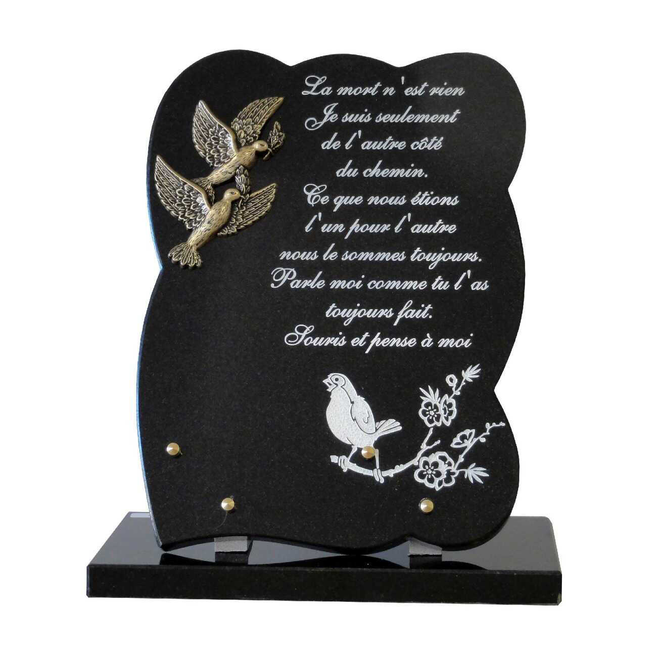 socle plaque funeraire, plaque funeraire pour un ami, plaque funeraire a ma marraine
