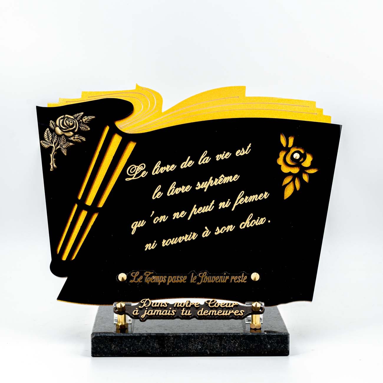 plaque funéraire livre