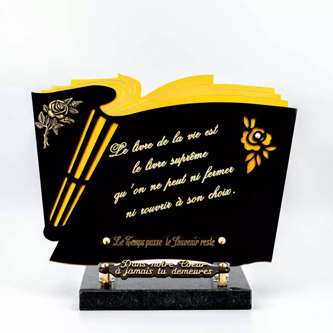 plaque funéraire livre
