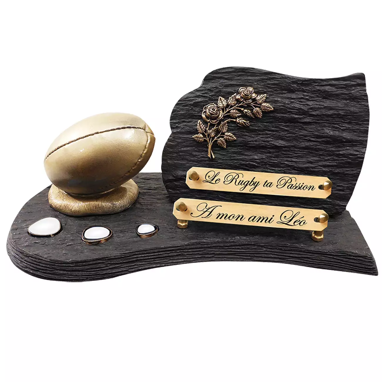 Plaque funéraire rugby