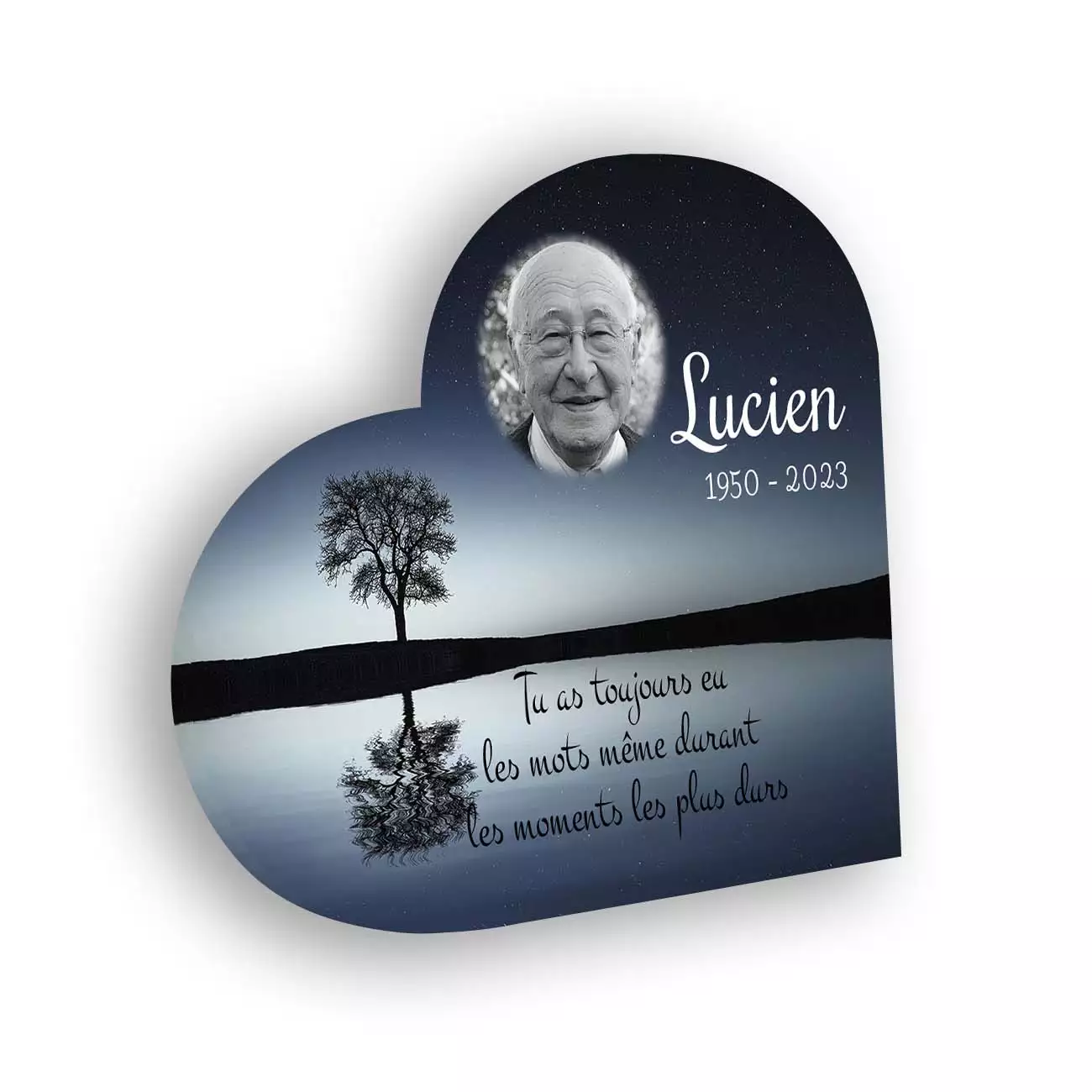 plaque funéraire personnalisée sans pied avec photo