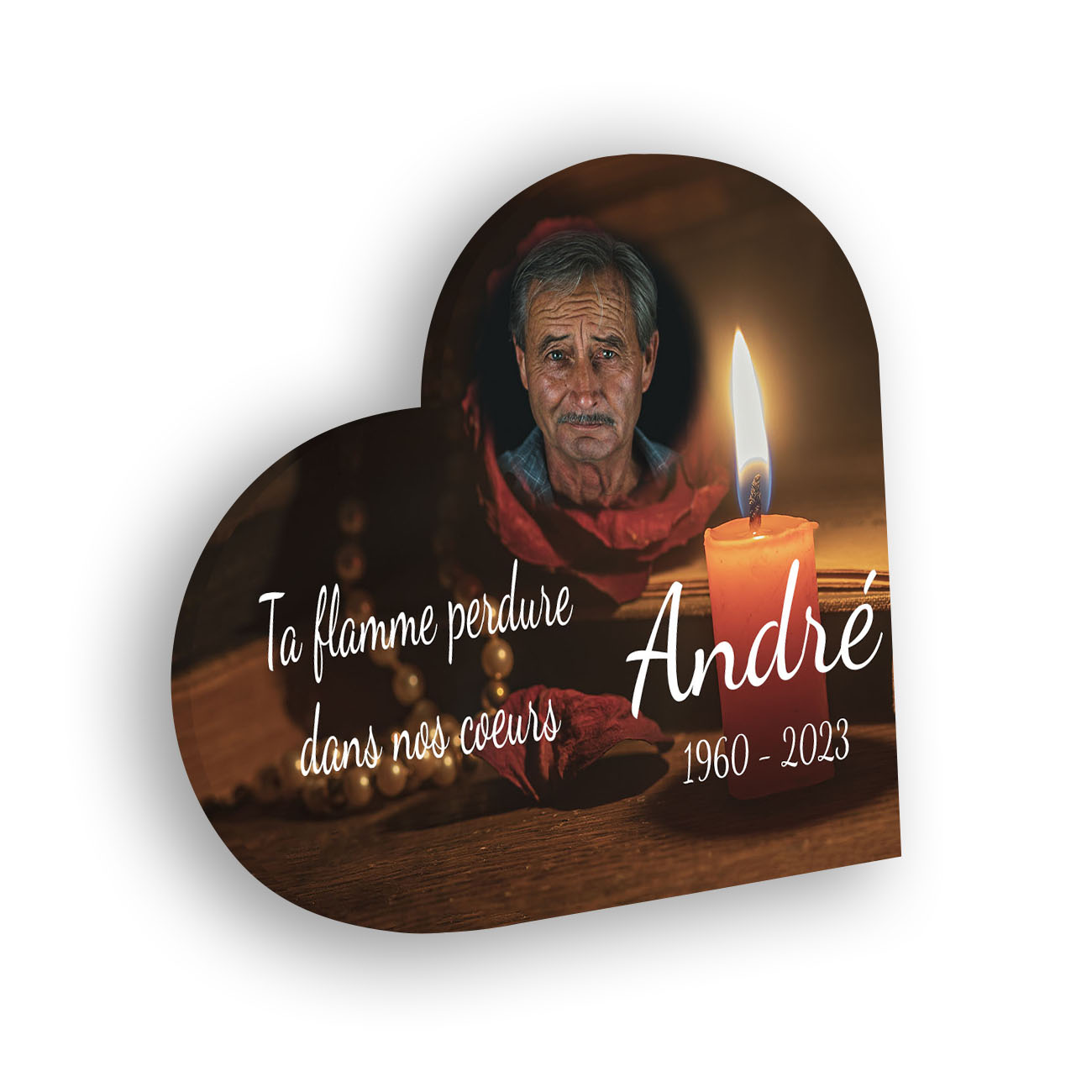 plaque funéraire personnalisée sans pied avec photo