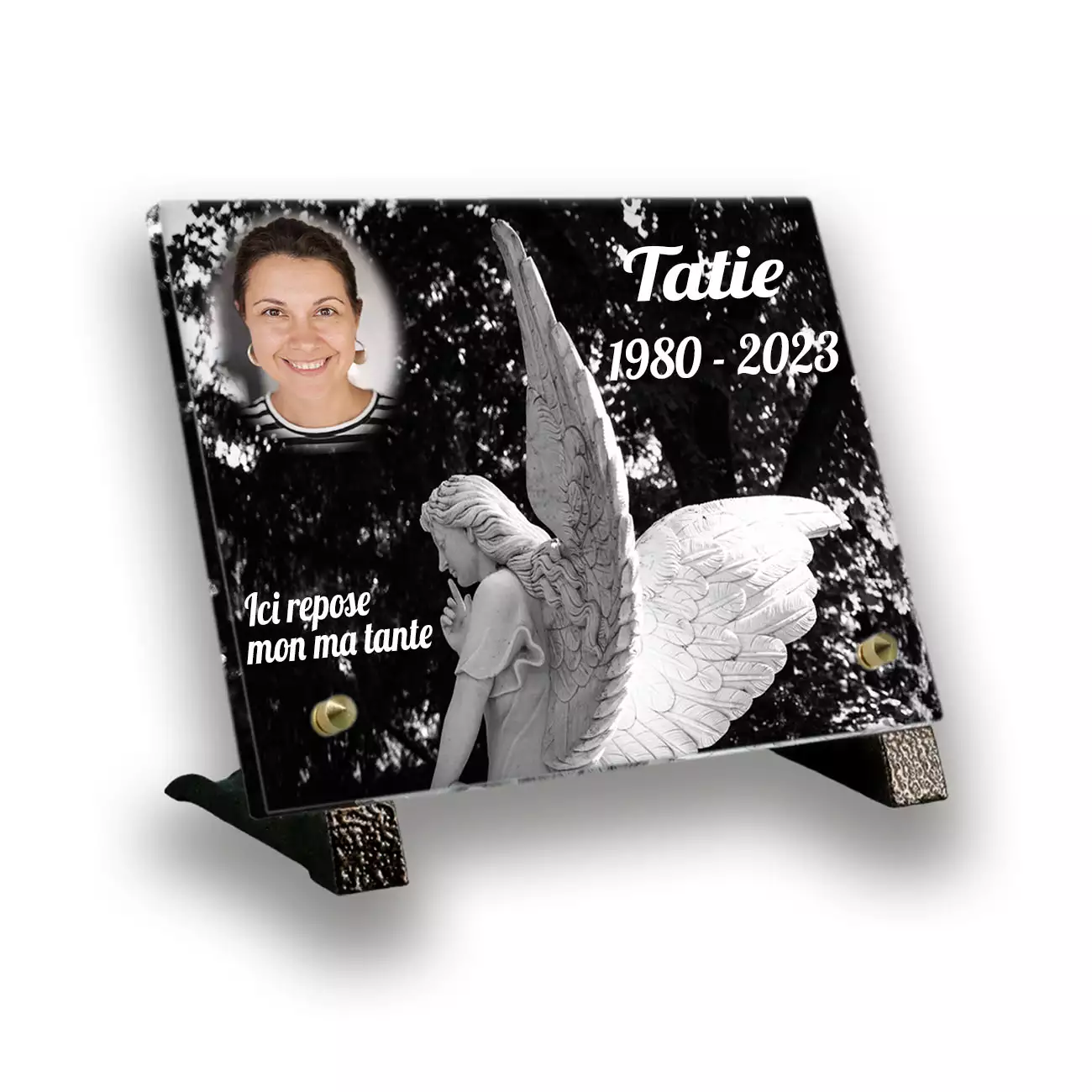 plaque personnalisée pied cote texte photo