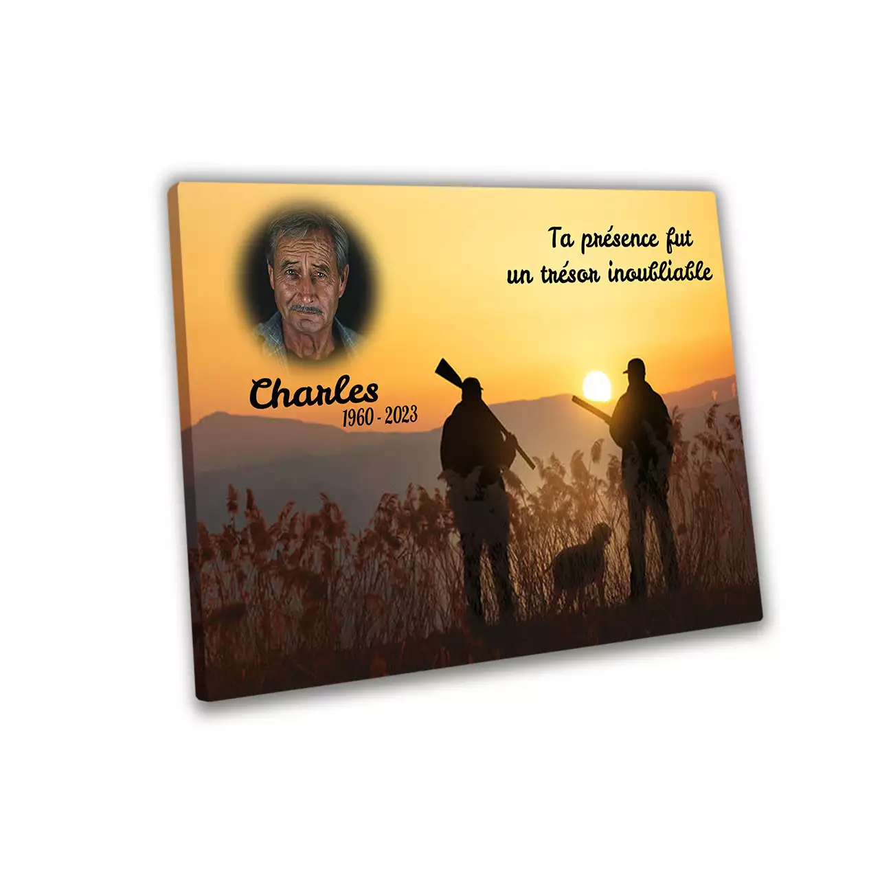 plaque funéraire personnalisée sans pied avec photo