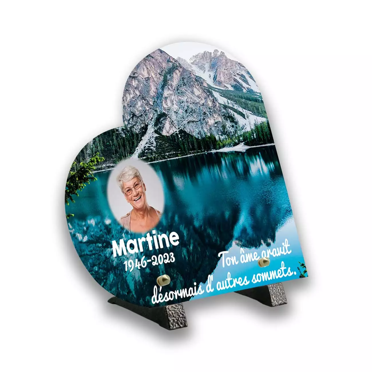 Plaque tombale personnalisée, Avec pied, Avec image