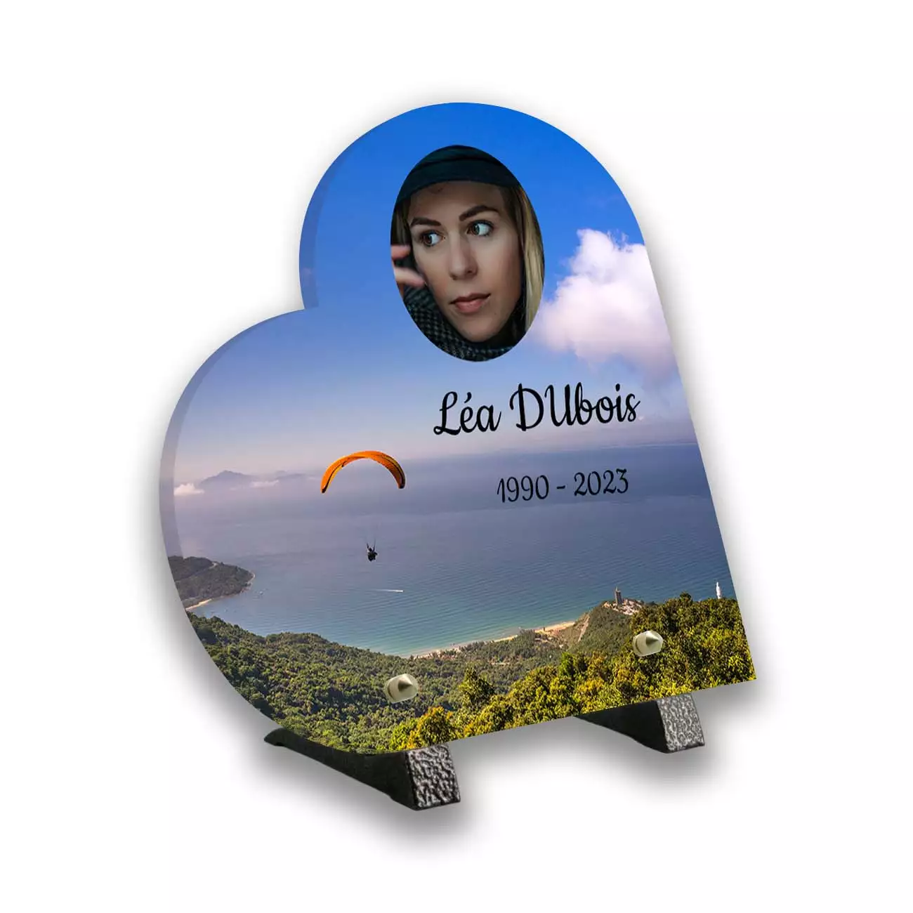 Plaque tombale personnalisée, Avec pied, Avec image