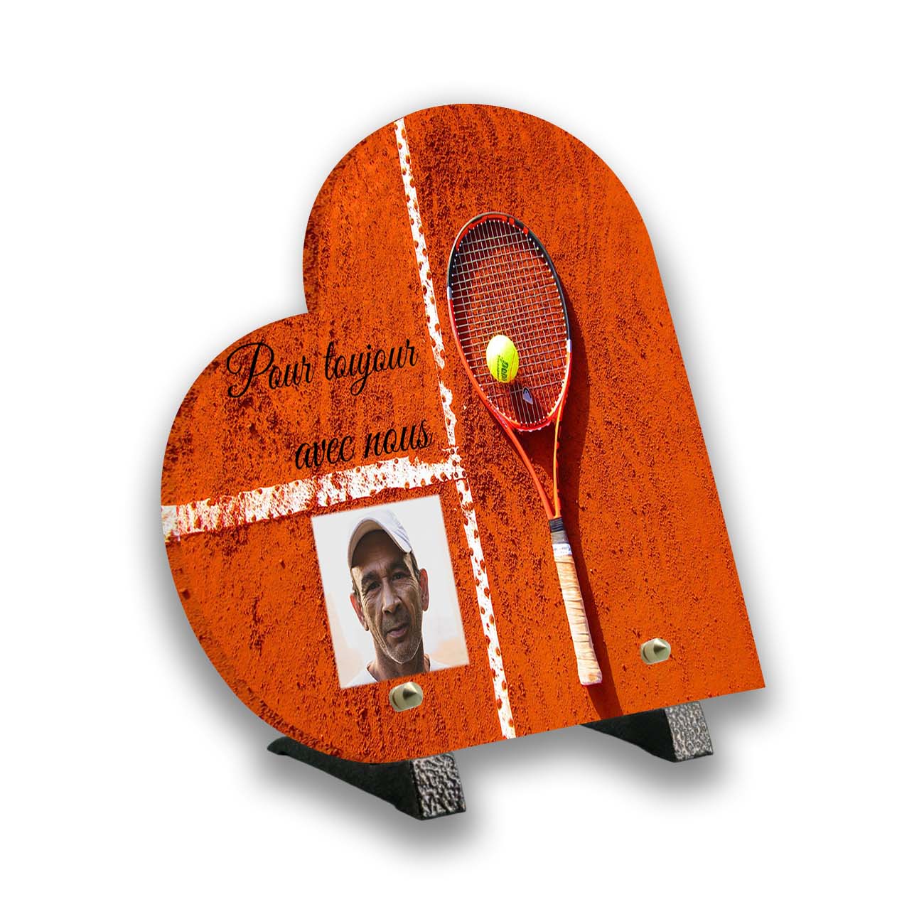 Plaque funéraire personnalisée, Avec pied, Avec image