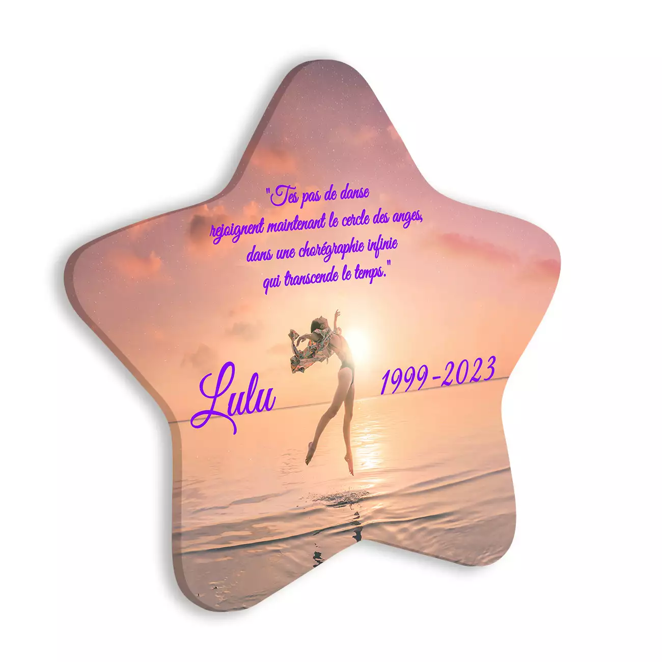 plaque funéraire personnalisée sans pied texte