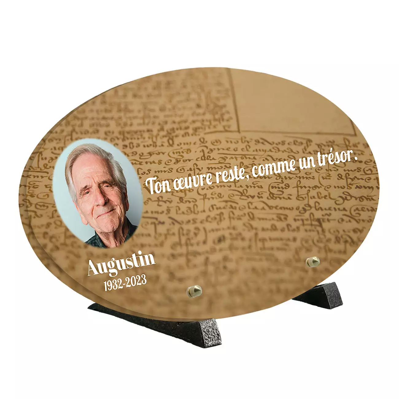 plaque funéraire personnalisée, Avec pied, Avec image