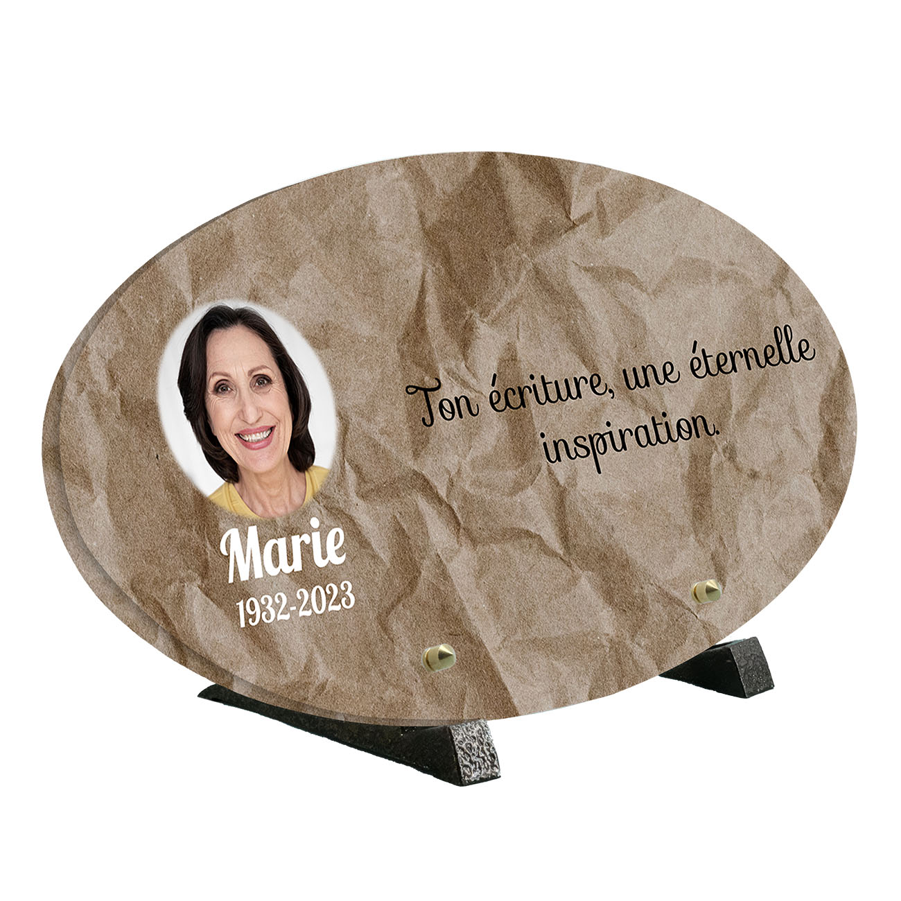 plaque funéraire personnalisée, Avec pied, Avec image