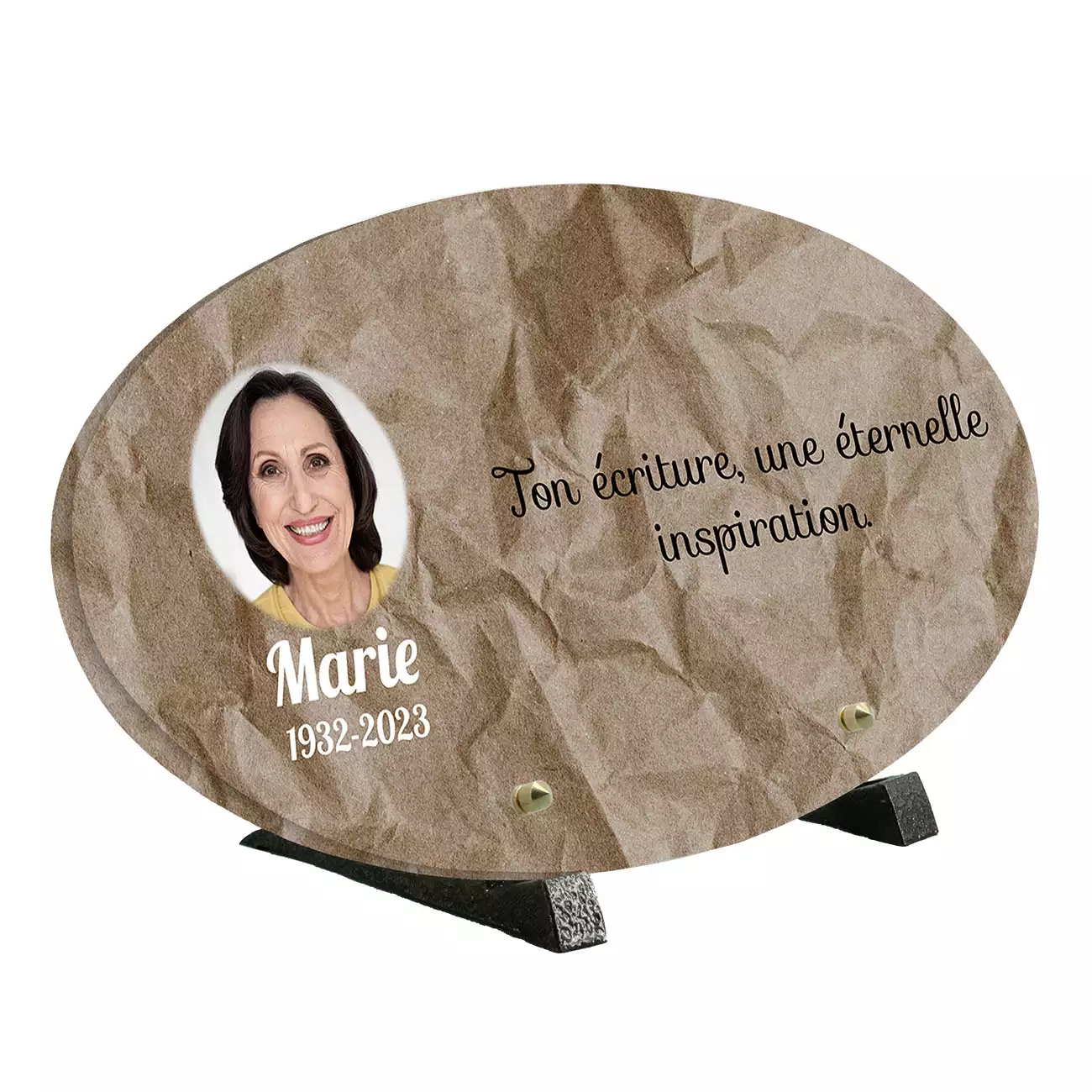 plaque funéraire personnalisée, Avec pied, Avec image