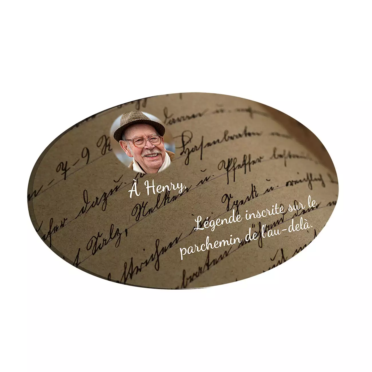 plaque funéraire personnalisée, Sans pied, Avec image