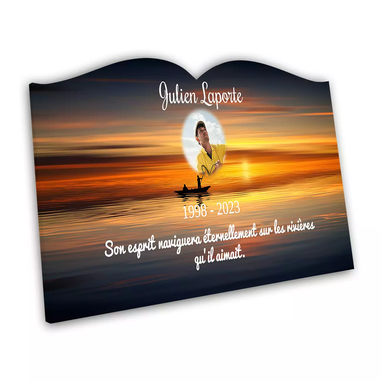 Plaque tombale personnalisée, Sans socle, Avec image