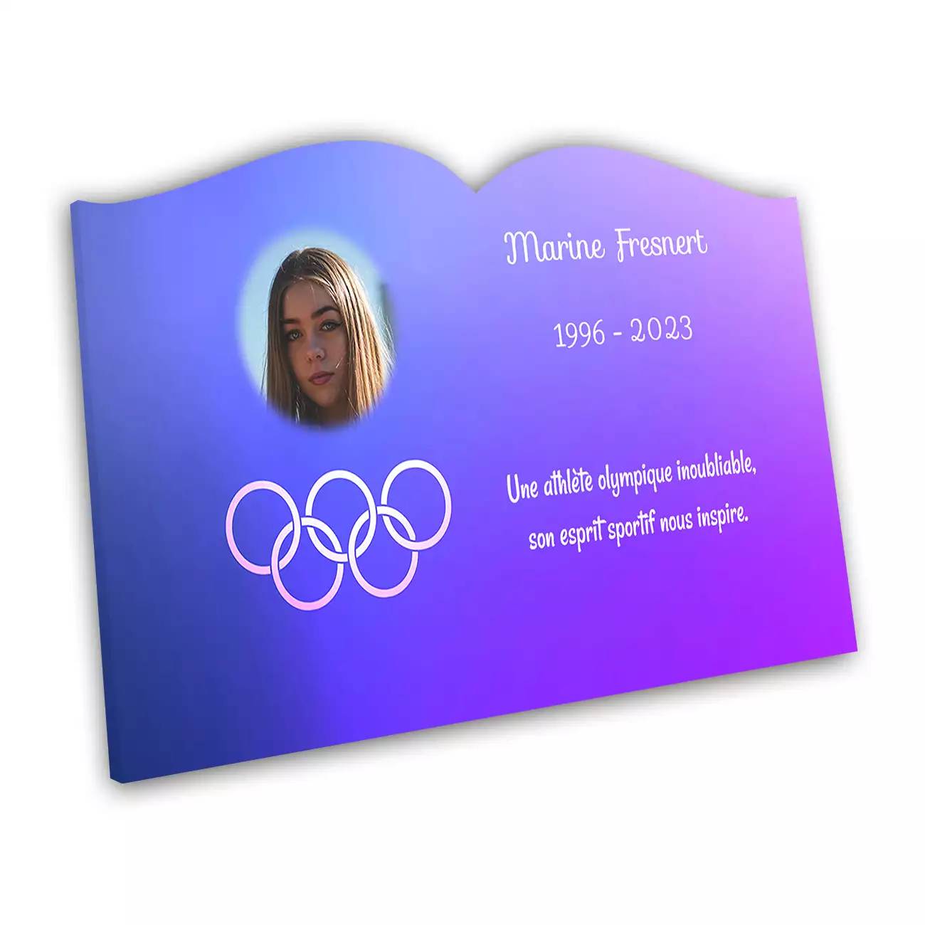 Plaque tombale personnalisée, Sans socle, Avec image