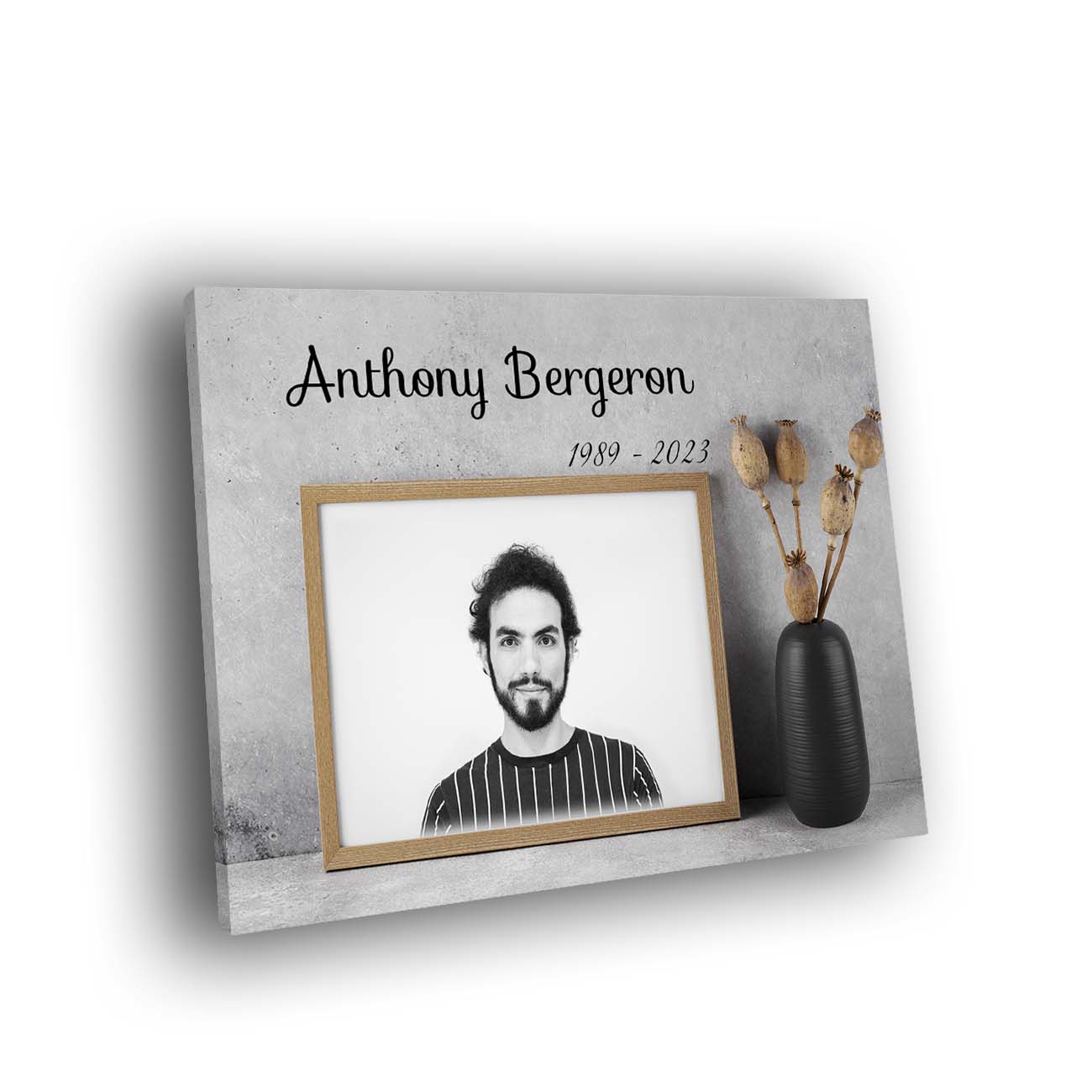 plaque sans pied Texte+photo petit rectangle.