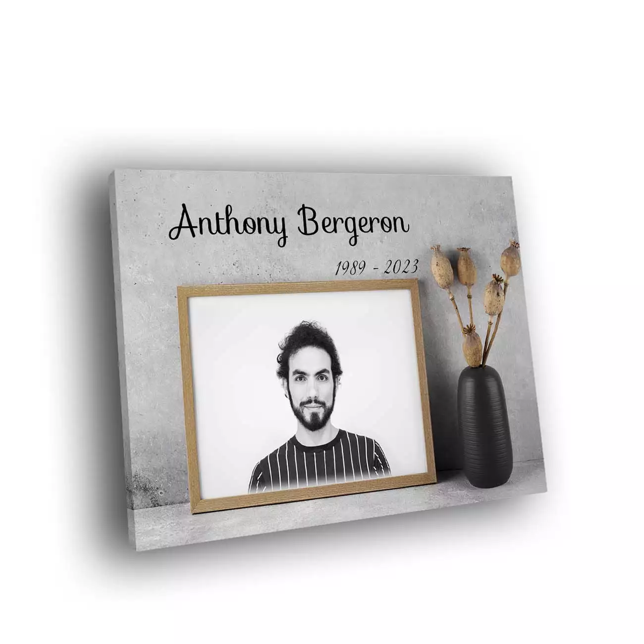 plaque sans pied Texte+photo petit rectangle.