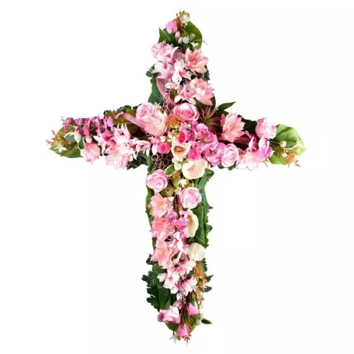 Jardinière de fleurs artificielles cimetière