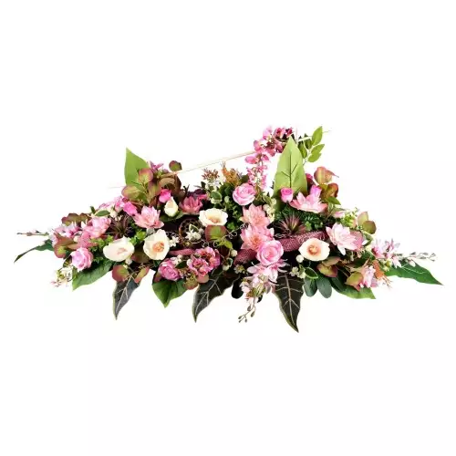 Jardinière de fleurs artificielles cimetière