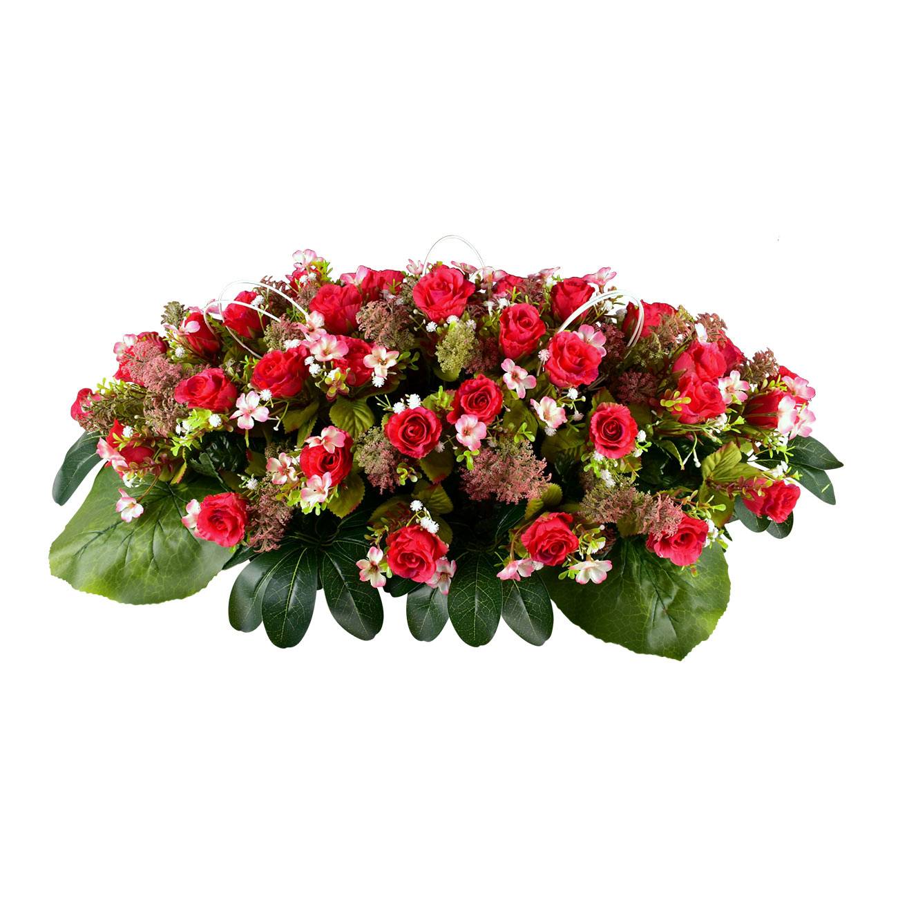 Jardinière de fleurs artificielles cimetière