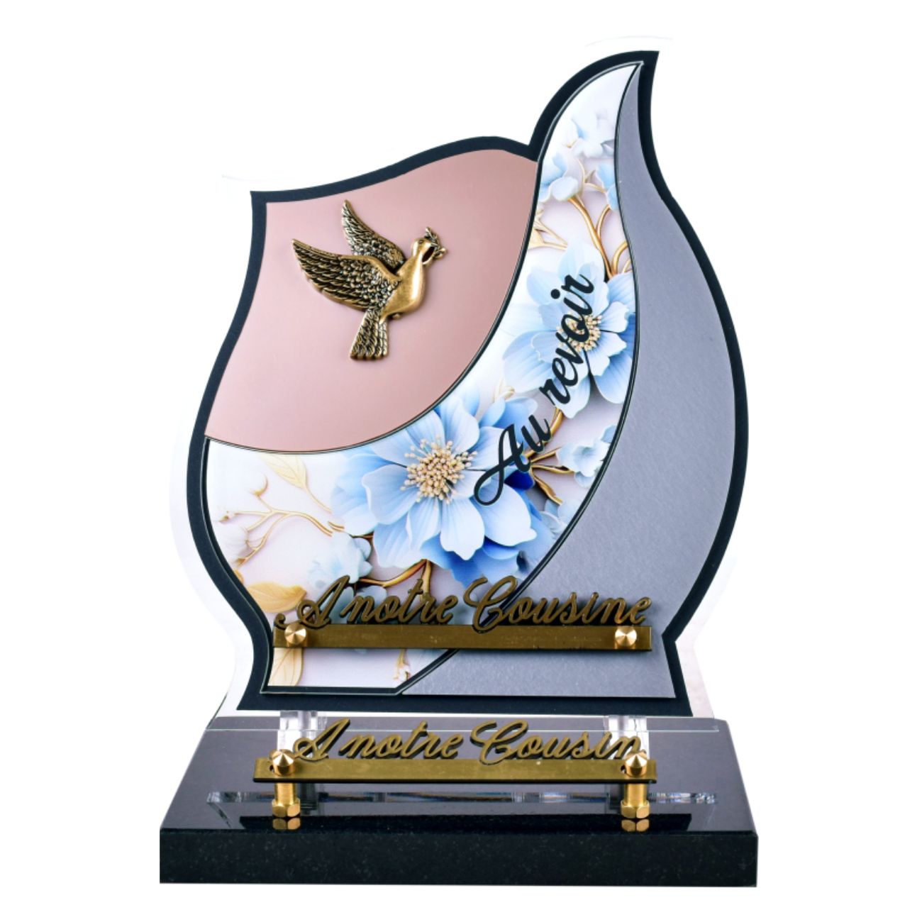 Plaque-funéraire-double-vague-anémone-bleue