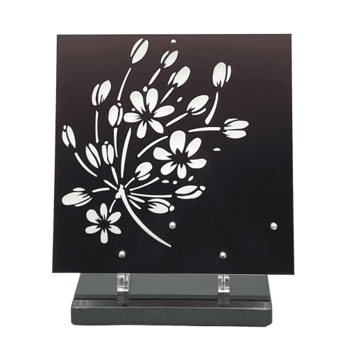 Plaque-funéraire-bouquet-fleurs